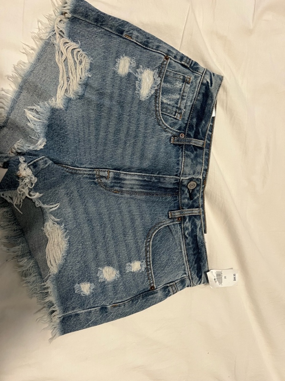 PacSun Light Blue Distressed Denim Cutoff Shorts